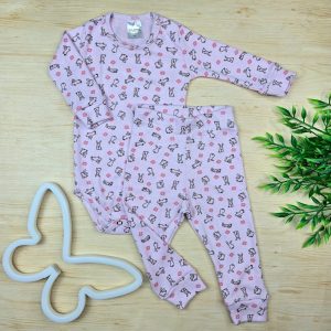 Conjunto Bebê Pagão Ribana Premium-Rosa Coelhinha