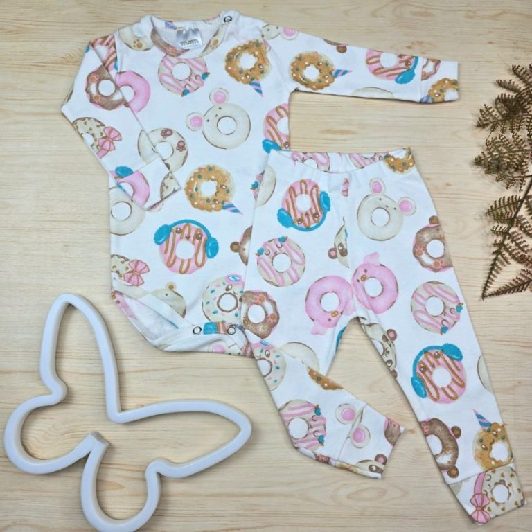 Conjunto Bebê Pagão Algodão Premium-Off Donuts