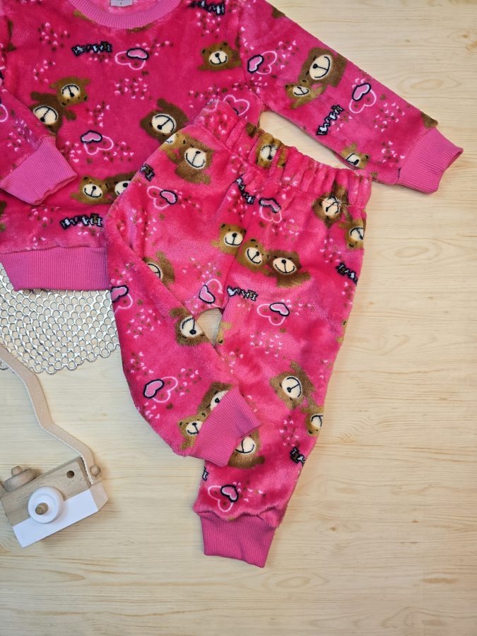 Conjunto Fleece Blusa e Calça Pink – Happy Ursos - Imagem 2