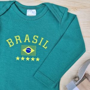 Body Bebê Manga Longa - Brasil
